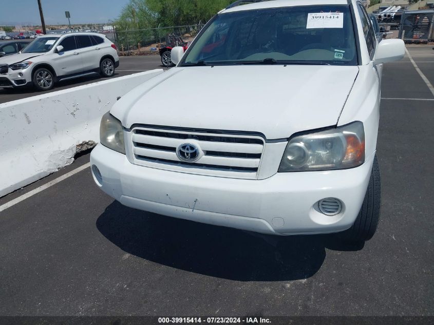 2006 Toyota Highlander V6 VIN: JTEDP21A660096527 Lot: 39915414