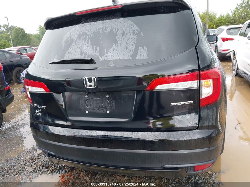 2022 Honda Pilot 2Wd Special Edition VIN: 5FNYF5H2XNB031818 Lot: 39915740