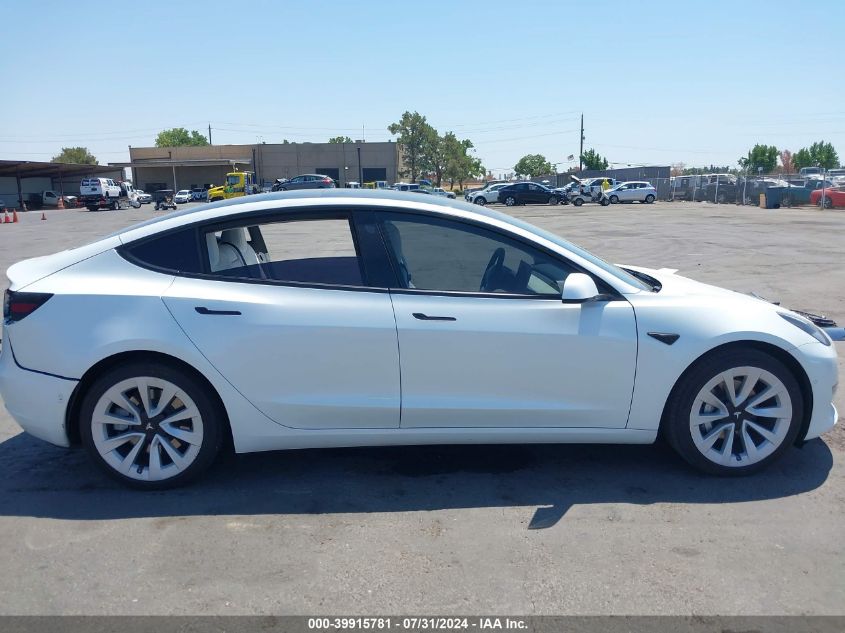 2022 Tesla Model 3 Rear-Wheel Drive VIN: 5YJ3E1EA5NF362291 Lot: 39915781