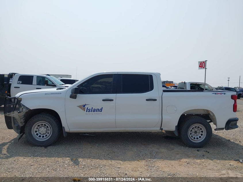 2021 CHEVROLET SILVERADO 1500 4WD  SHORT BED WT - 3GCUYAEF6MG244444