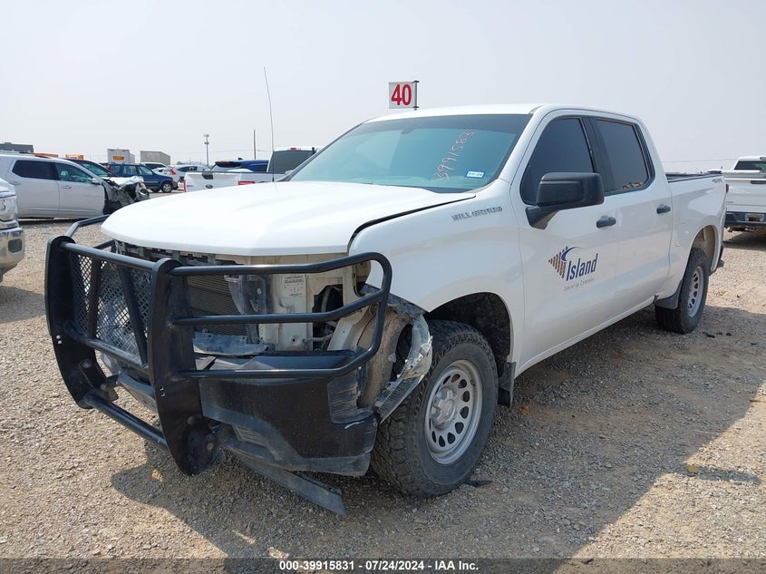 2021 CHEVROLET SILVERADO 1500 4WD  SHORT BED WT - 3GCUYAEF6MG244444