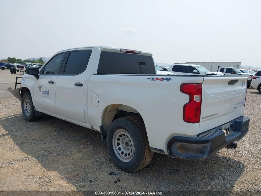 2021 CHEVROLET SILVERADO 1500 4WD  SHORT BED WT - 3GCUYAEF6MG244444