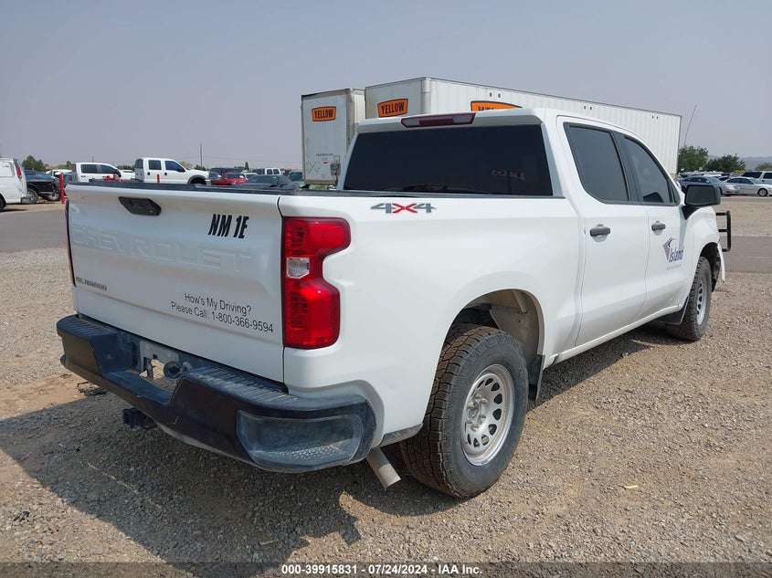 2021 CHEVROLET SILVERADO 1500 4WD  SHORT BED WT - 3GCUYAEF6MG244444