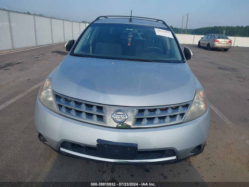 2007 Nissan Murano Sl/Se/S VIN: JN8AZ08W97W656180 Lot: 39915932