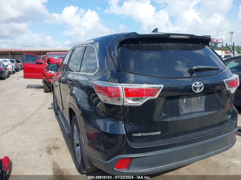 2015 TOYOTA HIGHLANDER LE/LE PLUS - 5TDZKRFH2FS093497