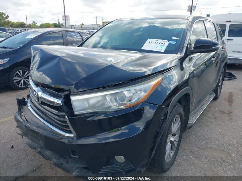 5TDZKRFH2FS093497 2015 TOYOTA HIGHLANDER - Image 2