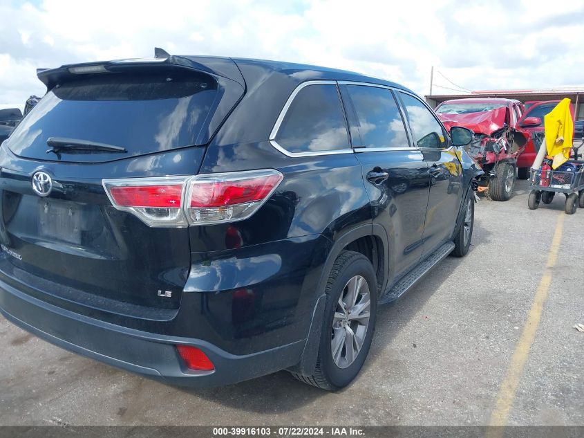 2015 TOYOTA HIGHLANDER LE/LE PLUS - 5TDZKRFH2FS093497