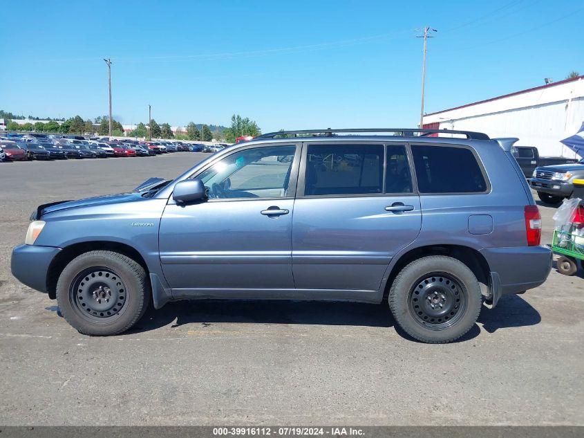 2004 Toyota Highlander Limited V6 VIN: JTEDP21A540027857 Lot: 39916112