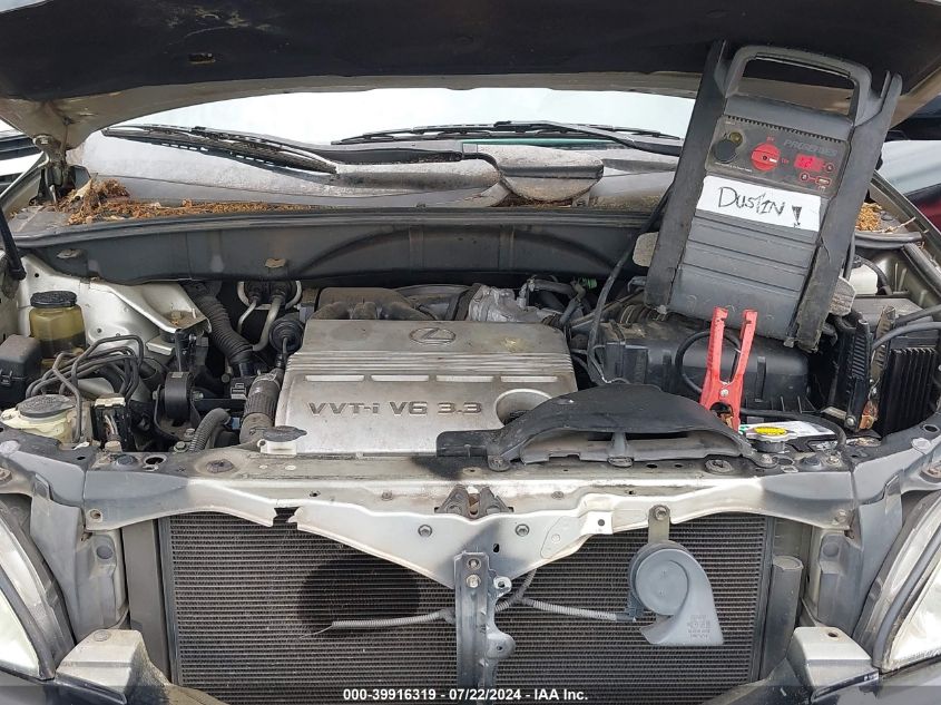 2004 Lexus Rx 330 VIN: JTJGA31U840018277 Lot: 39916319