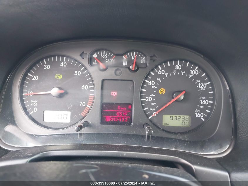 2003 Volkswagen Jetta Glx VIN: 3VWTH69M73M191249 Lot: 39916389