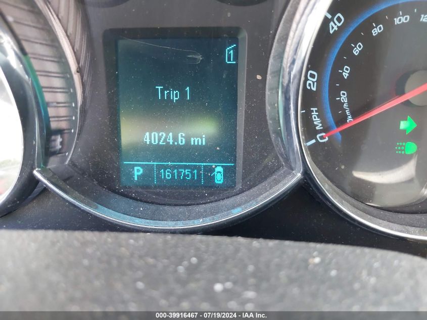 2011 Chevrolet Cruze 1Lt VIN: 1G1PF5S97B7307142 Lot: 39916467