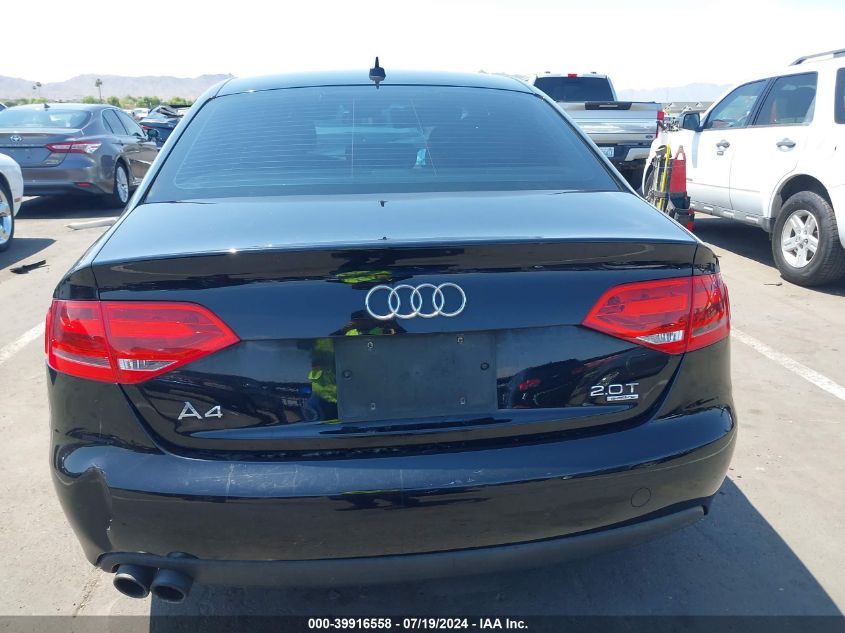 2012 Audi A4 2.0T Premium VIN: WAUBFAFL1CN008496 Lot: 39916558