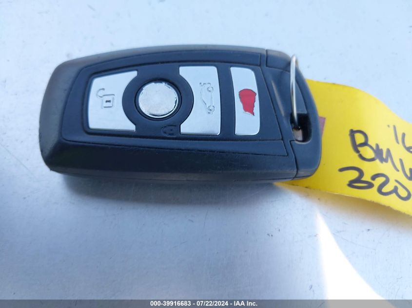 2016 BMW 320I VIN: WBA8E1G51GNU12269 Lot: 39916683