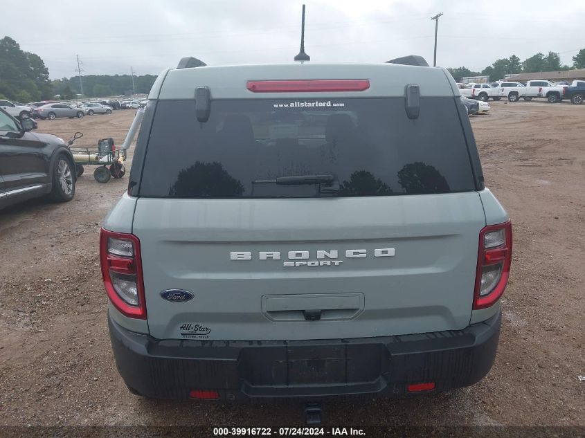 2022 Ford Bronco Sport Big Bend VIN: 3FMCR9B60NRD18101 Lot: 39916722