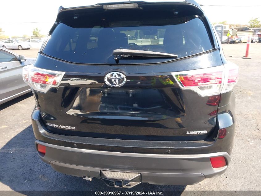 2014 Toyota Highlander Limited Platinum V6 VIN: 5TDYKRFH2ES034699 Lot: 39916967