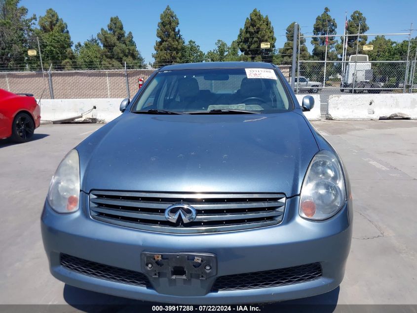 2006 Infiniti G35 VIN: JNKCV51E16M510606 Lot: 39917288