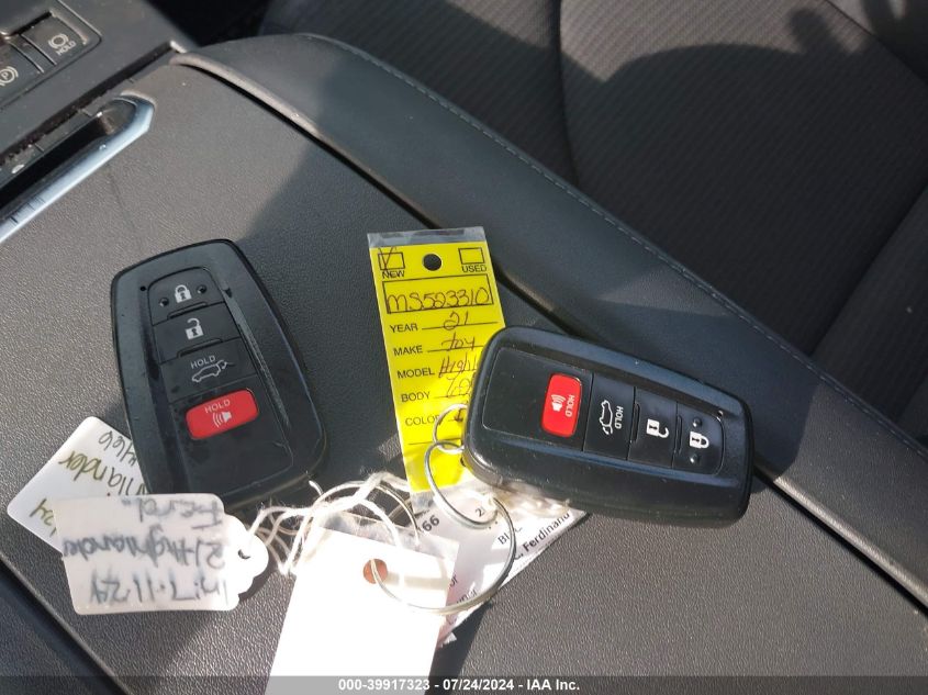 2021 Toyota Highlander Le VIN: 5TDZZRAH8MS523310 Lot: 39917323