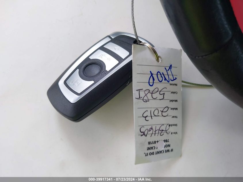 2013 BMW 528I I VIN: WBAXG5C54DD234605 Lot: 39917341