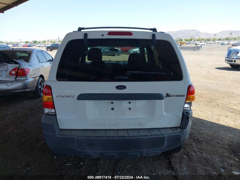 2006 Ford Escape Hybrid VIN: 1FMYU95HX6KB89386 Lot: 39917418