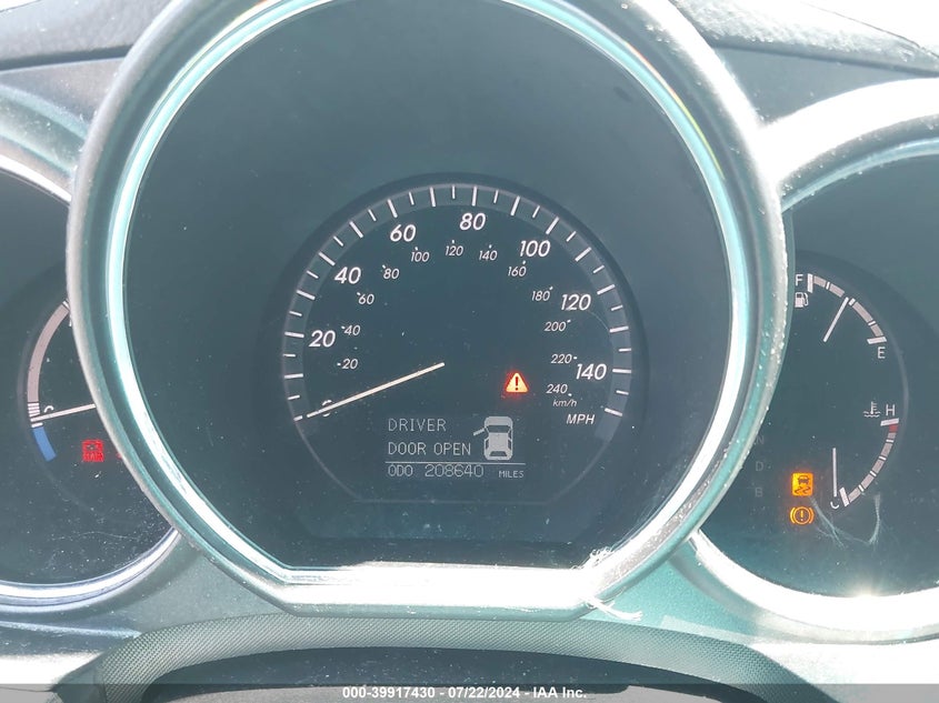2008 Lexus Rx 400H VIN: JTJGW31U682006186 Lot: 39917430
