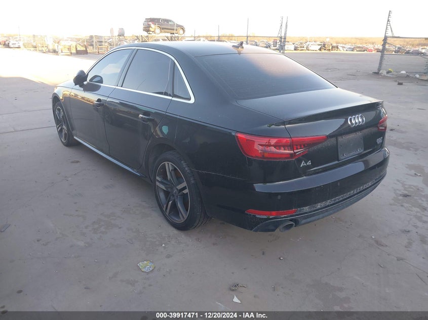 Vin: wauenaf46hn003634, lot: 40404430, audi a4 2.0t premium 20173