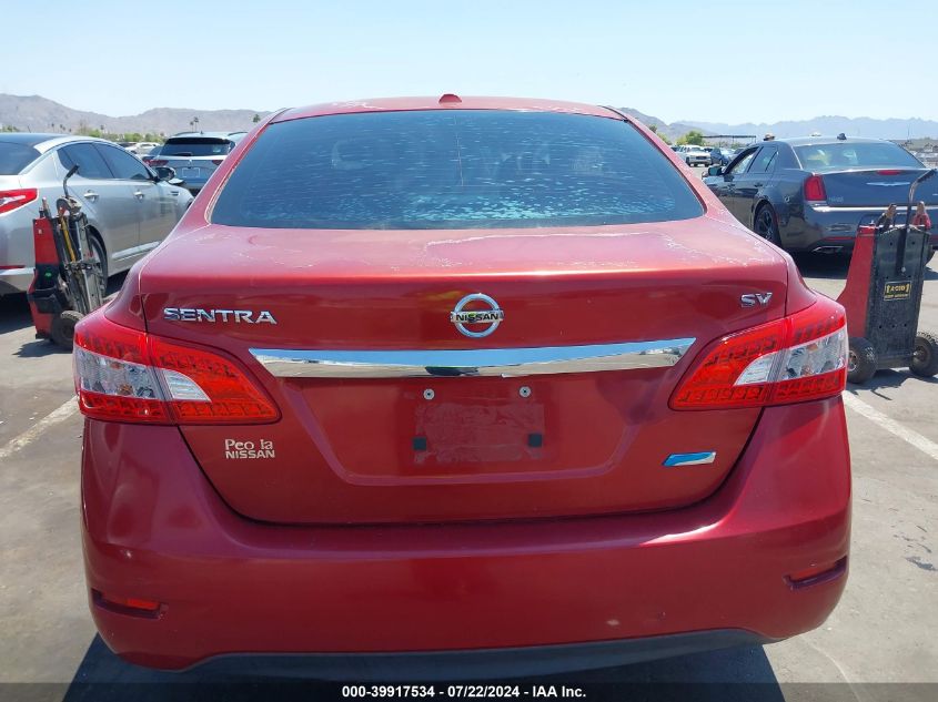 2014 Nissan Sentra Sv VIN: 3N1AB7AP6EY320605 Lot: 39917534