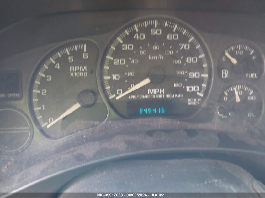 2002 Chevrolet Tahoe Lt VIN: 1GNEC13Z32R178259 Lot: 39917638