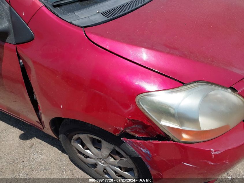 2009 Toyota Yaris VIN: JTDBT903691308750 Lot: 39917728