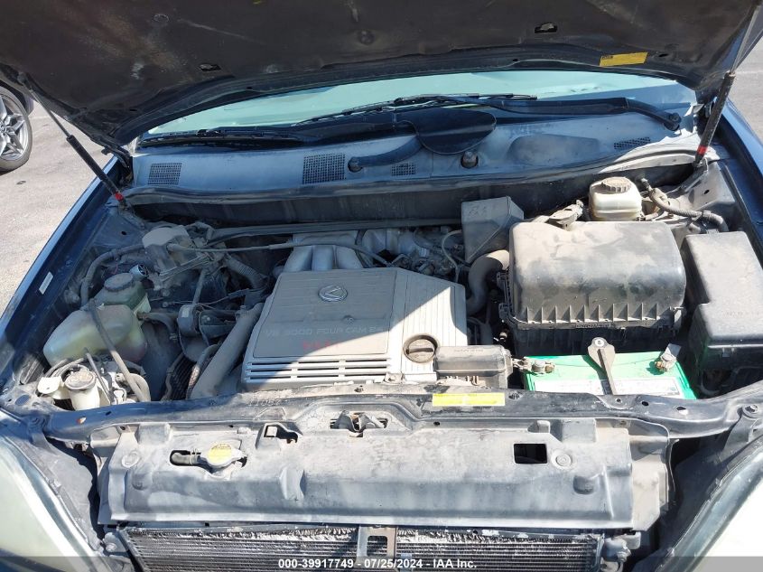 2001 Lexus Rx 300 VIN: JTJHF10U010189502 Lot: 39917749