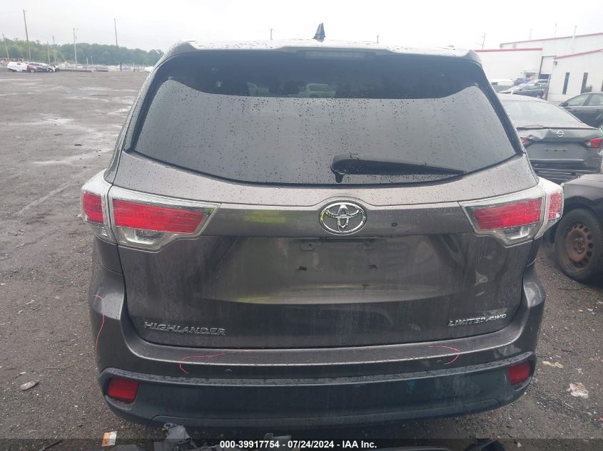 2014 Toyota Highlander Limited/Ltd Platnum VIN: 5TDDKRFH9ES052759 Lot: 39917754