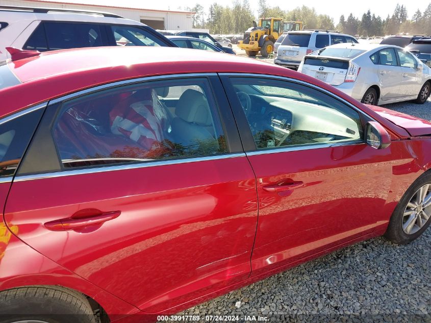 2017 Hyundai Sonata Se VIN: 5NPE24AF5HH575221 Lot: 39917789