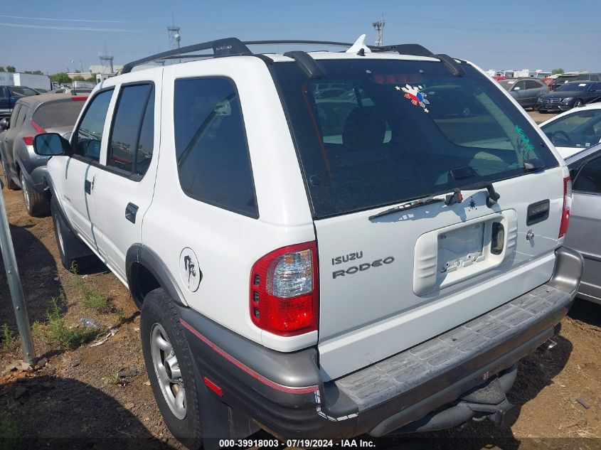 2002 Isuzu Rodeo S/Ls/Lse VIN: 4S2CK58W224326556 Lot: 39918003