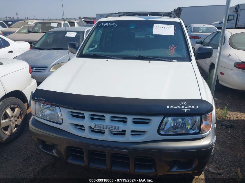 2002 Isuzu Rodeo S/Ls/Lse VIN: 4S2CK58W224326556 Lot: 39918003