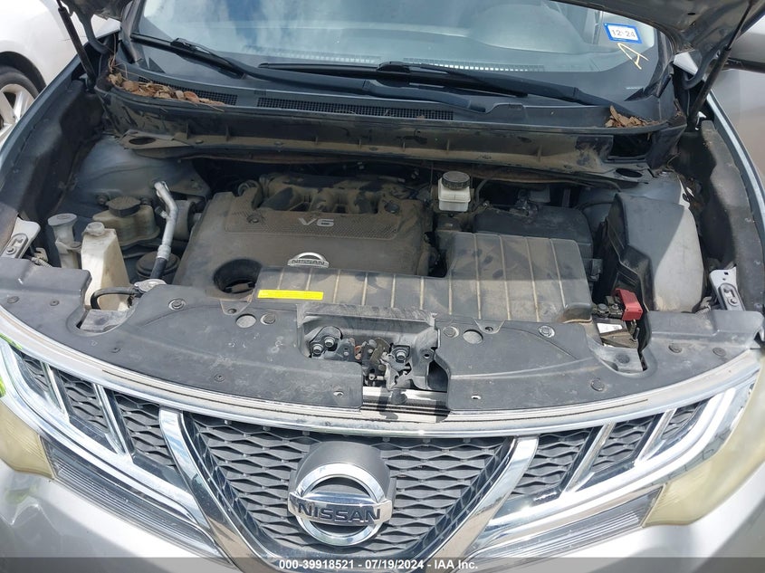 2011 Nissan Murano Sl VIN: JN8AZ1MU5BW069218 Lot: 39918521