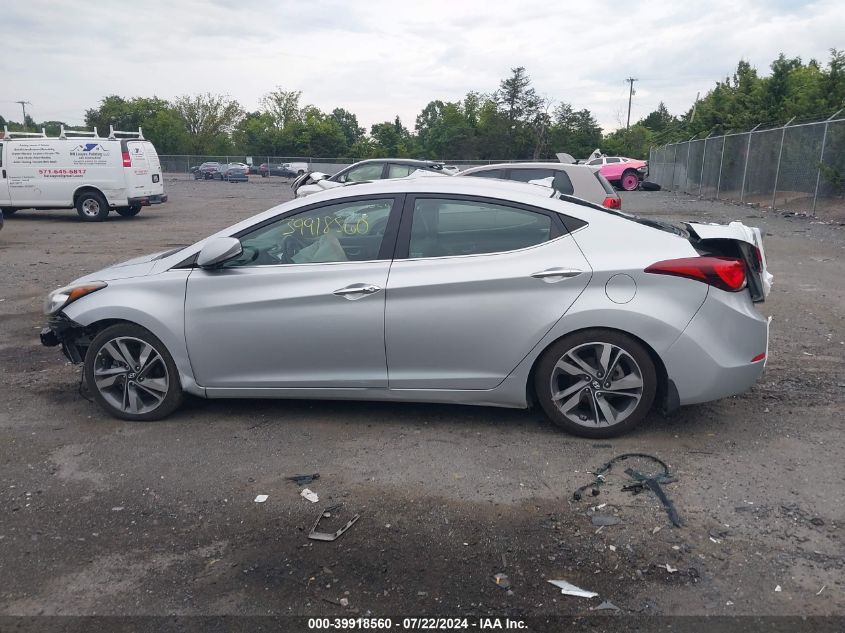 2014 Hyundai Elantra Limited VIN: 5NPDH4AE3EH494375 Lot: 39918560