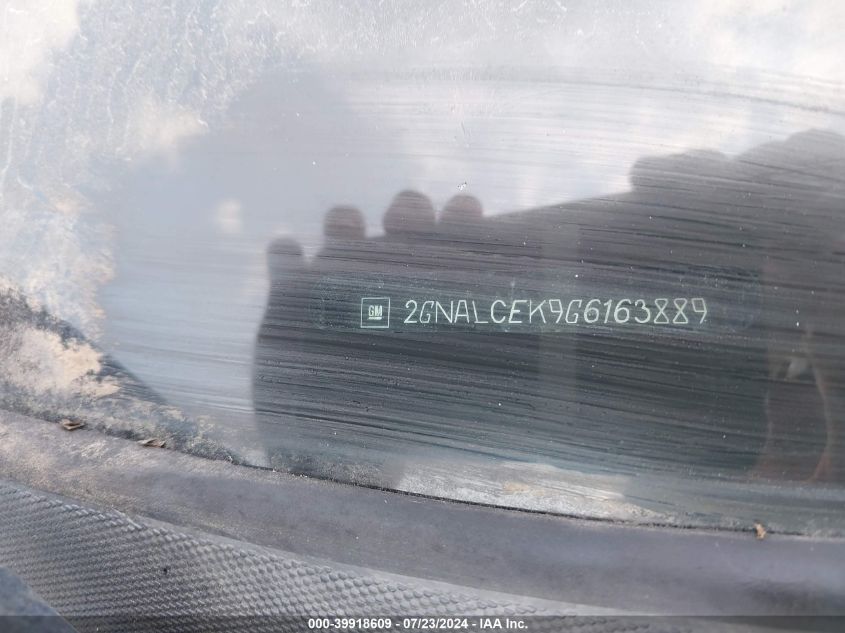 2016 Chevrolet Equinox Lt VIN: 2GNALCEK9G6163889 Lot: 39918609