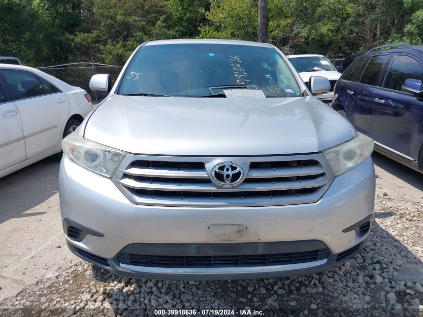 2013 Toyota Highlander Base V6 VIN: 5TDZK3EH6DS127226 Lot: 39918636
