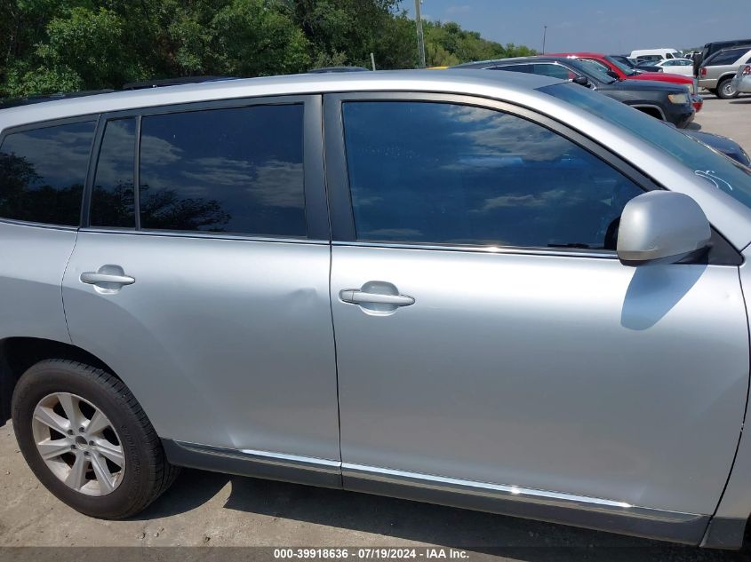 2013 Toyota Highlander Base V6 VIN: 5TDZK3EH6DS127226 Lot: 39918636