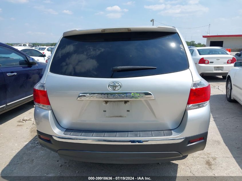 2013 Toyota Highlander Base V6 VIN: 5TDZK3EH6DS127226 Lot: 39918636