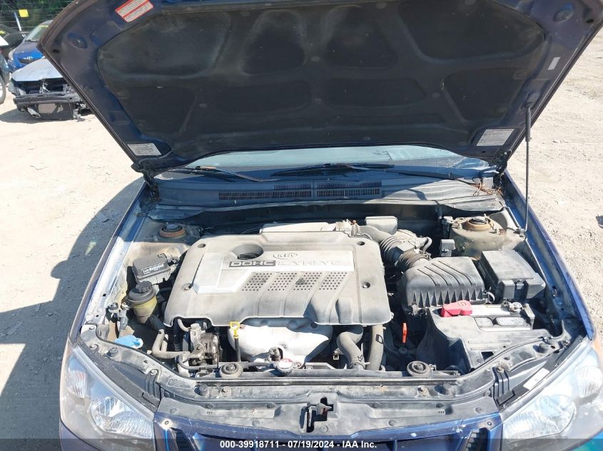 2006 Kia Spectra Ex/Lx/Sx VIN: KNAFE121765318553 Lot: 39918711