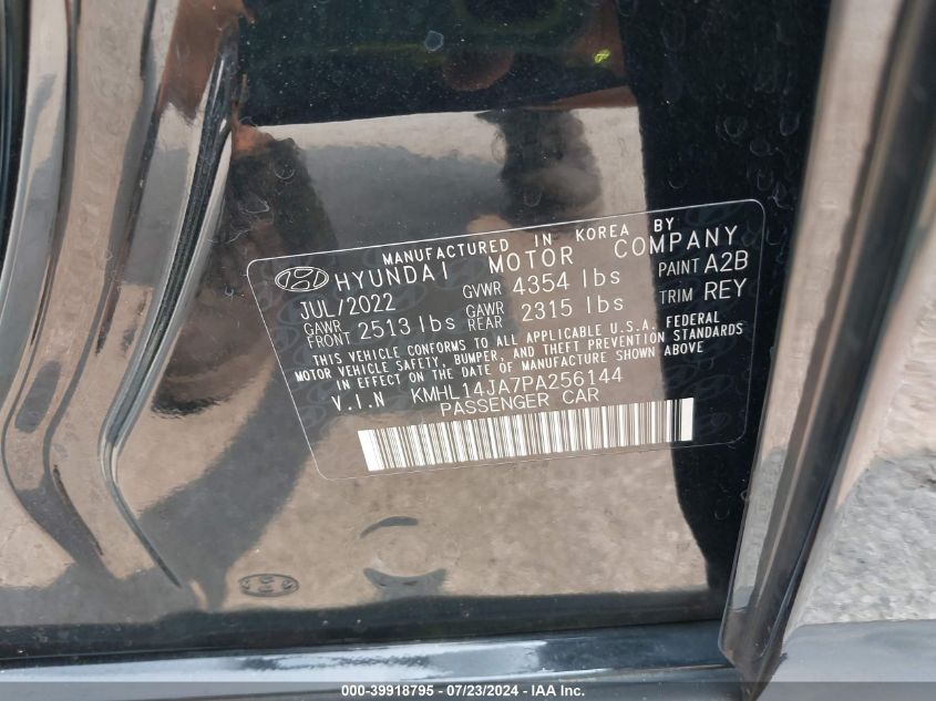 KMHL14JA7PA256144 2023 Hyundai Sonata Sel