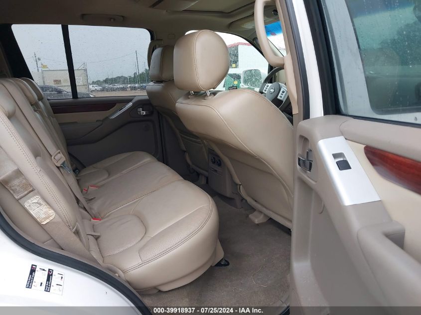 2008 Nissan Pathfinder Le VIN: 5N1AR18U88C660851 Lot: 39918937