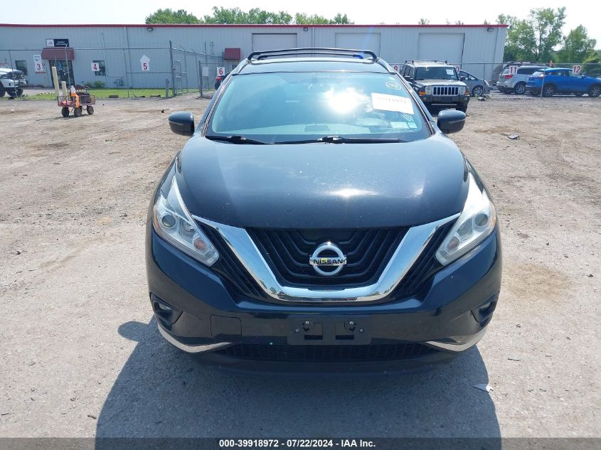 2016 Nissan Murano Sv VIN: 5N1AZ2MH5GN160048 Lot: 39918972