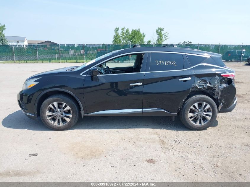 2016 Nissan Murano Sv VIN: 5N1AZ2MH5GN160048 Lot: 39918972