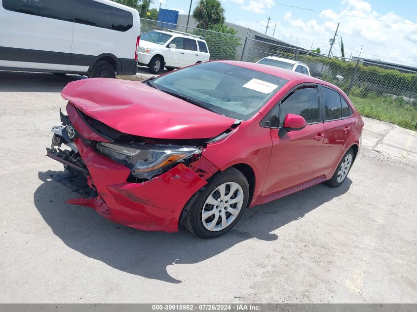 VIN 5YFEPMAE4MP168772 2021 TOYOTA COROLLA LE