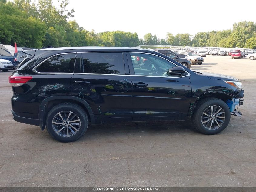 2017 Toyota Highlander Xle VIN: 5TDJZRFH4HS520822 Lot: 39919089