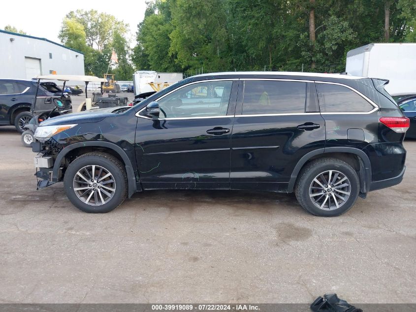 2017 Toyota Highlander Xle VIN: 5TDJZRFH4HS520822 Lot: 39919089