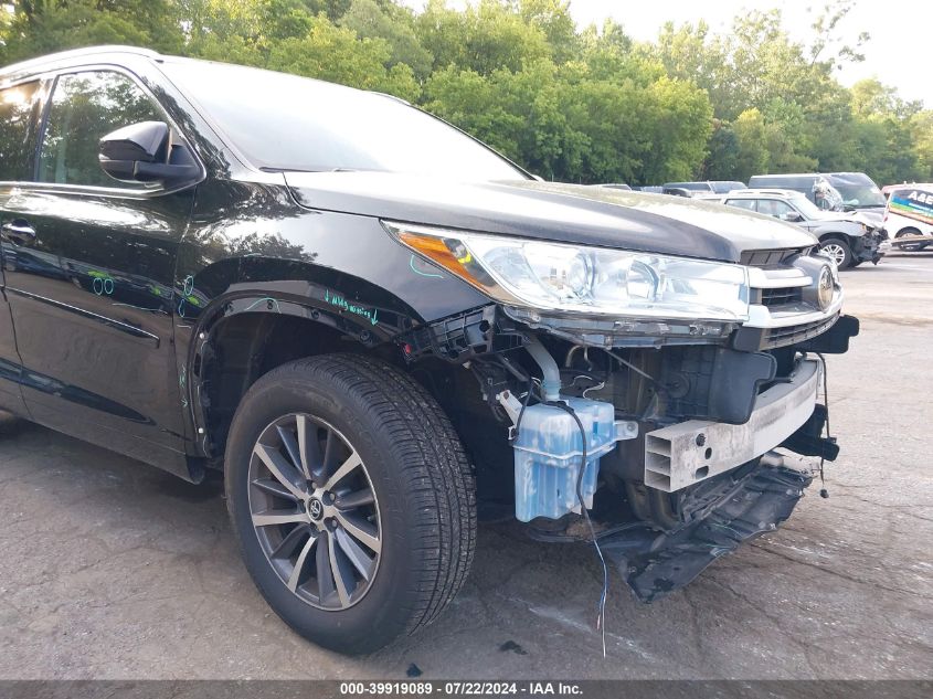 2017 Toyota Highlander Xle VIN: 5TDJZRFH4HS520822 Lot: 39919089