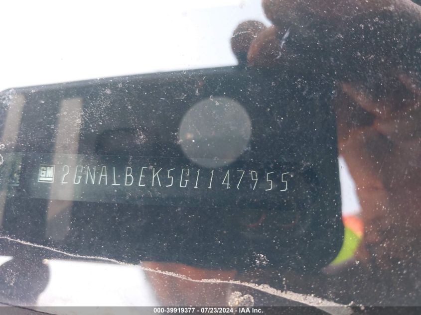 2016 Chevrolet Equinox Ls VIN: 2GNALBEK5G1147955 Lot: 39919377