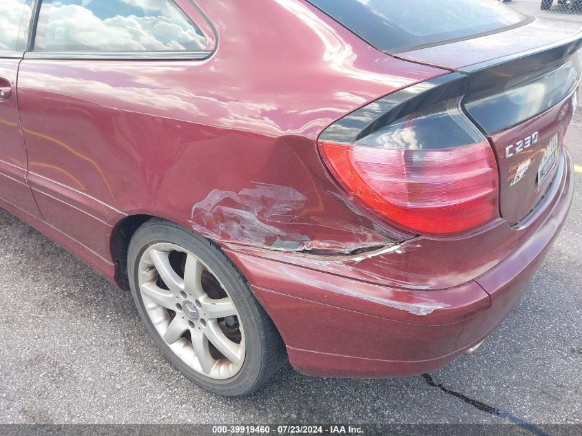 2004 Mercedes-Benz C 230K Sport Coupe VIN: WDBRN40J64A598280 Lot: 39919460